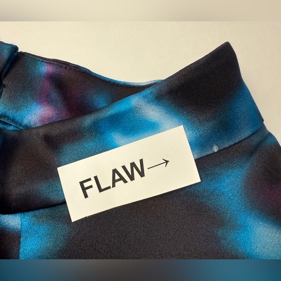 Erdem Size US 10 Black Blue Purple Silk Floral Top Made In England Designer - Picture 11 of 12